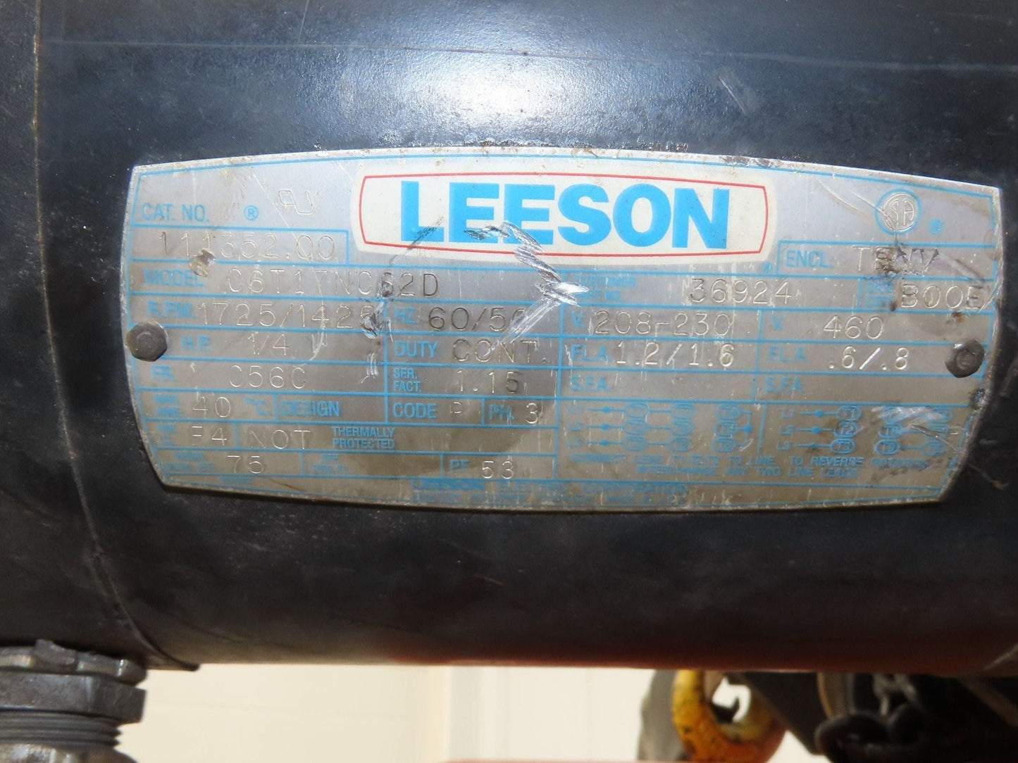 CM Lodestar L 1 Ton Electric Chain Hoist 16 FPM 15' Lift 635 Power Trolley 3PH