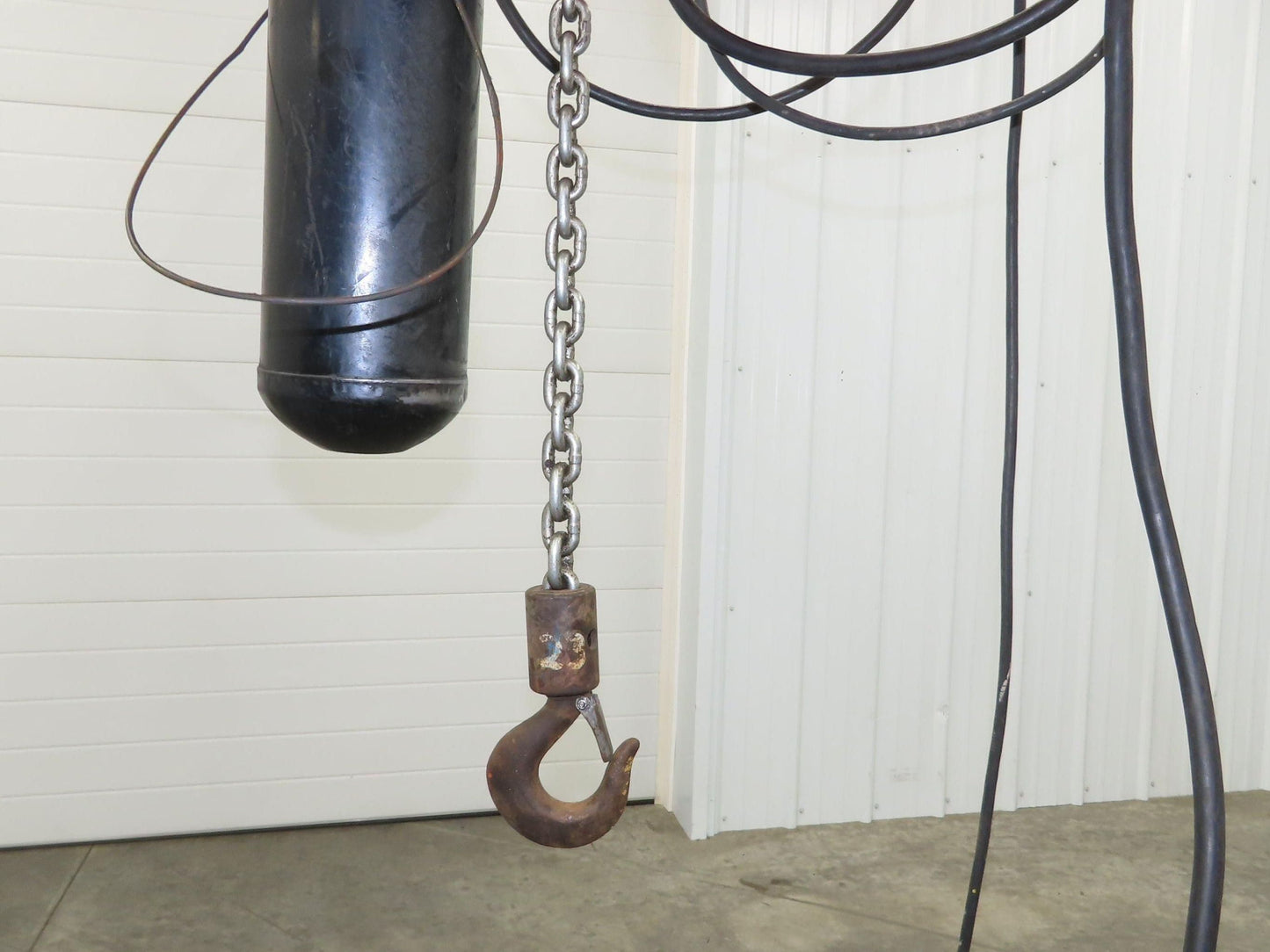 CM Lodestar L 1 Ton Electric Chain Hoist 16 FPM 15' Lift 635 Power Trolley 3PH