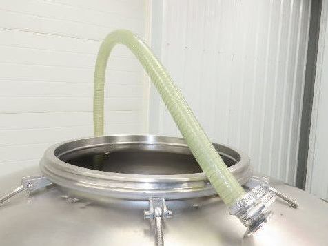 Mobile Stainless Steel Mixing Vessel 136 Gallon Tank Food Grade Sanitary Drain