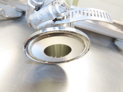 Mobile Stainless Steel Mixing Vessel 136 Gallon Tank Food Grade Sanitary Drain