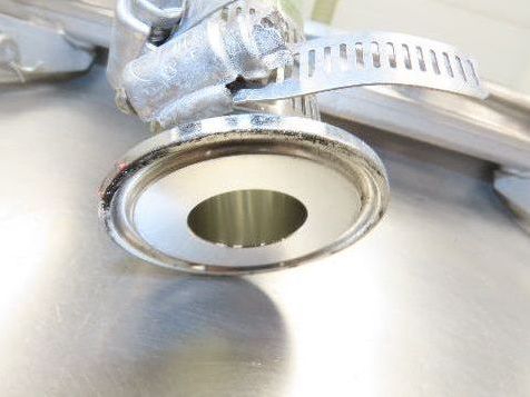 Mobile Stainless Steel Mixing Vessel 136 Gallon Tank Food Grade Sanitary Drain