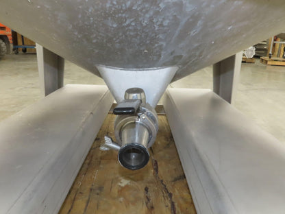 Mobile Stainless Steel Mixing Vessel 136 Gallon Tank Food Grade Sanitary Drain