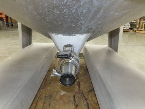 Mobile Stainless Steel Mixing Vessel 136 Gallon Tank Food Grade Sanitary Drain