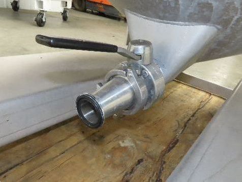 Mobile Stainless Steel Mixing Vessel 136 Gallon Tank Food Grade Sanitary Drain