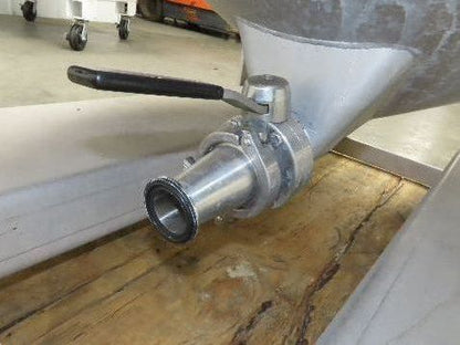 Mobile Stainless Steel Mixing Vessel 136 Gallon Tank Food Grade Sanitary Drain