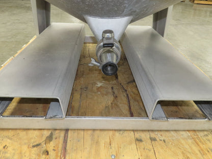 Mobile Stainless Steel Mixing Vessel 136 Gallon Tank Food Grade Sanitary Drain