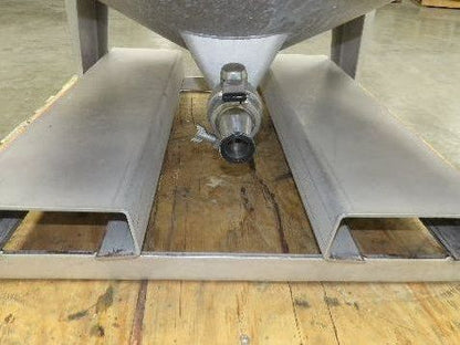 Mobile Stainless Steel Mixing Vessel 136 Gallon Tank Food Grade Sanitary Drain