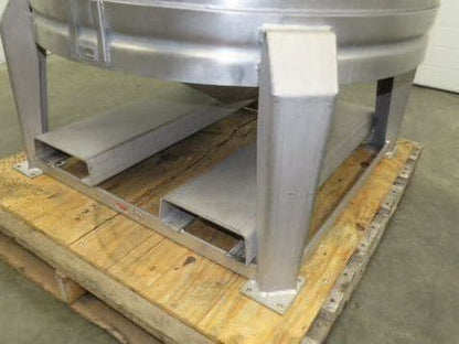 Mobile Stainless Steel Mixing Vessel 136 Gallon Tank Food Grade Sanitary Drain