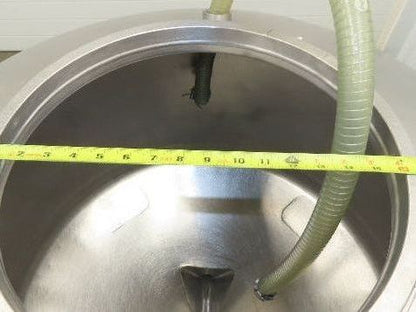 Mobile Stainless Steel Mixing Vessel 136 Gallon Tank Food Grade Sanitary Drain