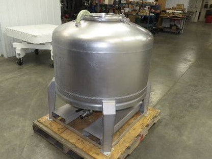 Mobile Stainless Steel Mixing Vessel 136 Gallon Tank Food Grade Sanitary Drain