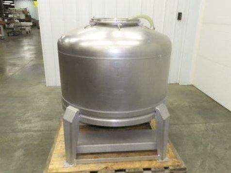 Mobile Stainless Steel Mixing Vessel 136 Gallon Tank Food Grade Sanitary Drain