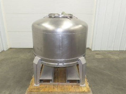Mobile Stainless Steel Mixing Vessel 136 Gallon Tank Food Grade Sanitary Drain