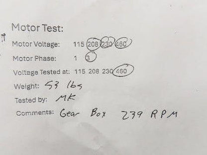 Leeson C145T11FC1F AC Gearmotor 4.75:1 Hub City Reducer 239rpm 1Hp 230/460v LH