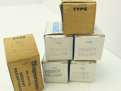 Superior Electric RS50GY Electrical Connector 50A 600V Yellow & Red Lot of 10