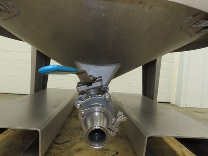 Mobile Stainless Steel Mixing Vessel 136 Gallon Tank Food Grade Sanitary Drain