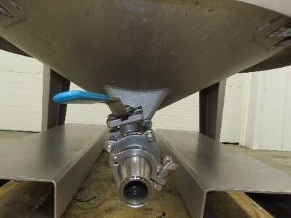 Mobile Stainless Steel Mixing Vessel 136 Gallon Tank Food Grade Sanitary Drain