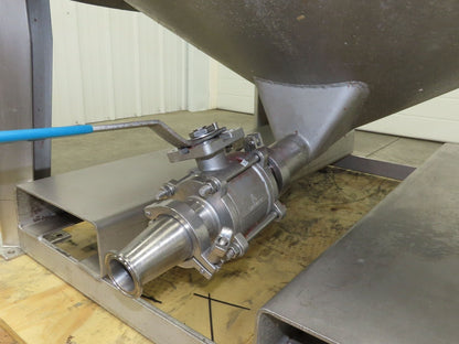 Mobile Stainless Steel Mixing Vessel 136 Gallon Tank Food Grade Sanitary Drain