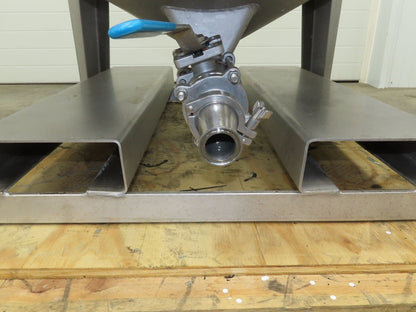 Mobile Stainless Steel Mixing Vessel 136 Gallon Tank Food Grade Sanitary Drain