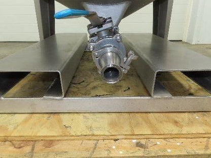 Mobile Stainless Steel Mixing Vessel 136 Gallon Tank Food Grade Sanitary Drain