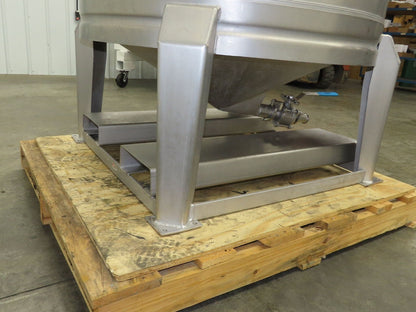 Mobile Stainless Steel Mixing Vessel 136 Gallon Tank Food Grade Sanitary Drain