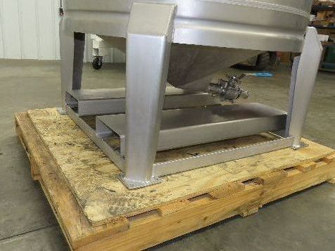 Mobile Stainless Steel Mixing Vessel 136 Gallon Tank Food Grade Sanitary Drain