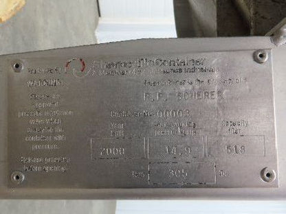 Mobile Stainless Steel Mixing Vessel 136 Gallon Tank Food Grade Sanitary Drain