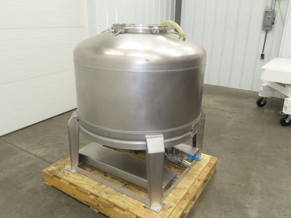 Mobile Stainless Steel Mixing Vessel 136 Gallon Tank Food Grade Sanitary Drain