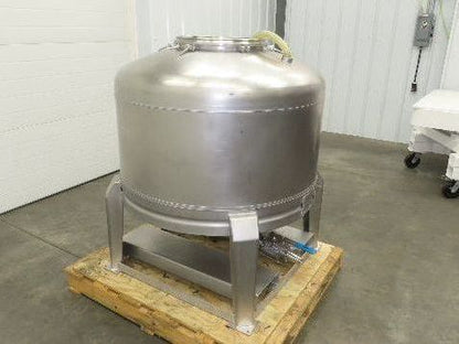 Mobile Stainless Steel Mixing Vessel 136 Gallon Tank Food Grade Sanitary Drain