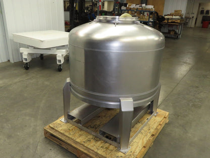 Mobile Stainless Steel Mixing Vessel 136 Gallon Tank Food Grade Sanitary Drain