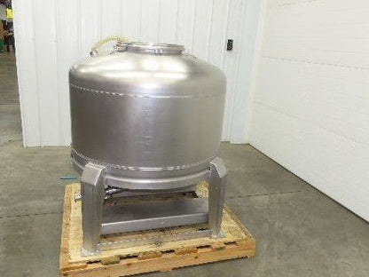 Mobile Stainless Steel Mixing Vessel 136 Gallon Tank Food Grade Sanitary Drain