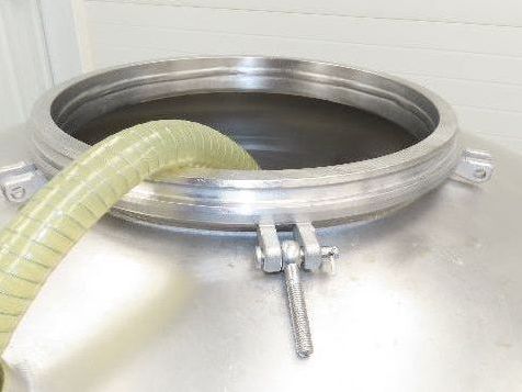 Mobile Stainless Steel Mixing Vessel 136 Gallon Tank Food Grade Sanitary Drain