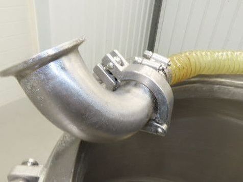 Mobile Stainless Steel Mixing Vessel 136 Gallon Tank Food Grade Sanitary Drain