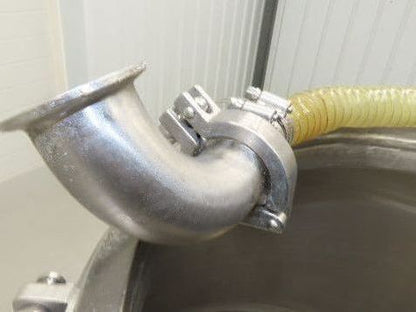 Mobile Stainless Steel Mixing Vessel 136 Gallon Tank Food Grade Sanitary Drain