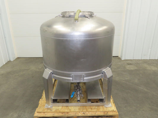 Mobile Stainless Steel Mixing Vessel 136 Gallon Tank Food Grade Sanitary Drain