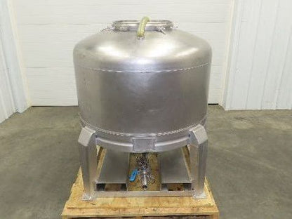 Mobile Stainless Steel Mixing Vessel 136 Gallon Tank Food Grade Sanitary Drain