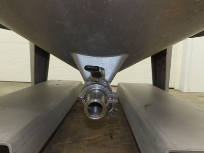 Mobile Stainless Steel Mixing Vessel 136 Gallon Tank Food Grade Sanitary Drain