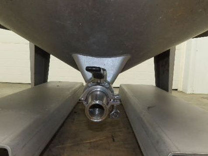 Mobile Stainless Steel Mixing Vessel 136 Gallon Tank Food Grade Sanitary Drain