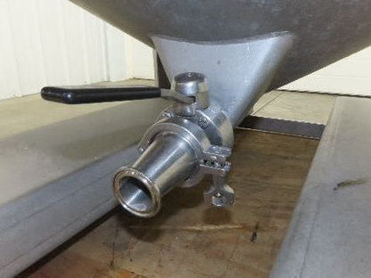 Mobile Stainless Steel Mixing Vessel 136 Gallon Tank Food Grade Sanitary Drain