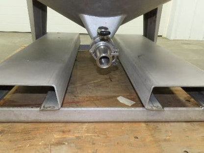 Mobile Stainless Steel Mixing Vessel 136 Gallon Tank Food Grade Sanitary Drain