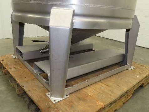 Mobile Stainless Steel Mixing Vessel 136 Gallon Tank Food Grade Sanitary Drain