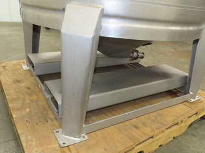 Mobile Stainless Steel Mixing Vessel 136 Gallon Tank Food Grade Sanitary Drain