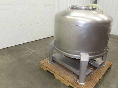 Mobile Stainless Steel Mixing Vessel 136 Gallon Tank Food Grade Sanitary Drain