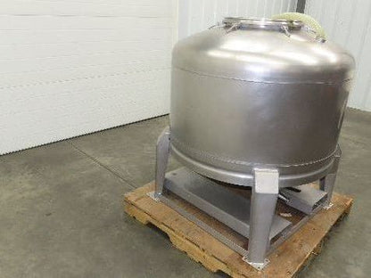 Mobile Stainless Steel Mixing Vessel 136 Gallon Tank Food Grade Sanitary Drain