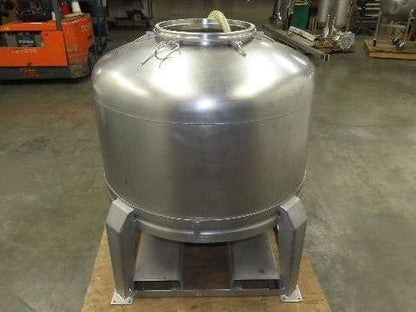 Mobile Stainless Steel Mixing Vessel 136 Gallon Tank Food Grade Sanitary Drain