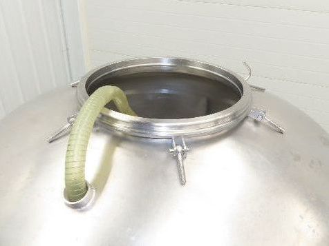 Mobile Stainless Steel Mixing Vessel 136 Gallon Tank Food Grade Sanitary Drain