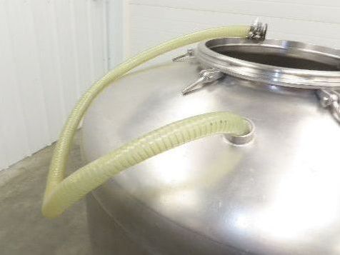 Mobile Stainless Steel Mixing Vessel 136 Gallon Tank Food Grade Sanitary Drain