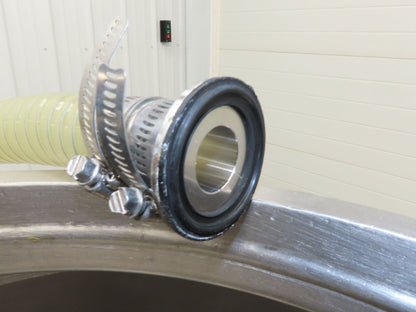 Mobile Stainless Steel Mixing Vessel 136 Gallon Tank Food Grade Sanitary Drain