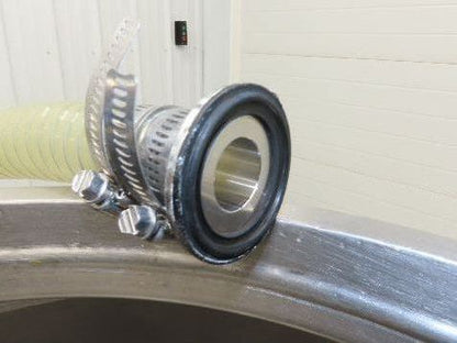 Mobile Stainless Steel Mixing Vessel 136 Gallon Tank Food Grade Sanitary Drain