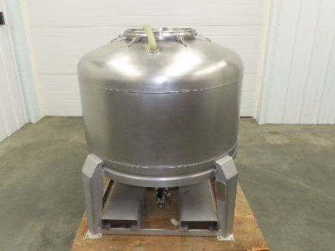 Mobile Stainless Steel Mixing Vessel 136 Gallon Tank Food Grade Sanitary Drain