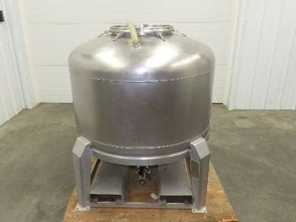 Mobile Stainless Steel Mixing Vessel 136 Gallon Tank Food Grade Sanitary Drain